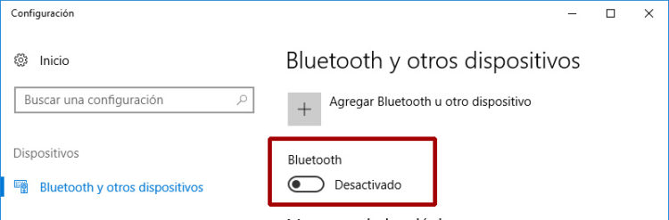 activar bluetooth windows 10