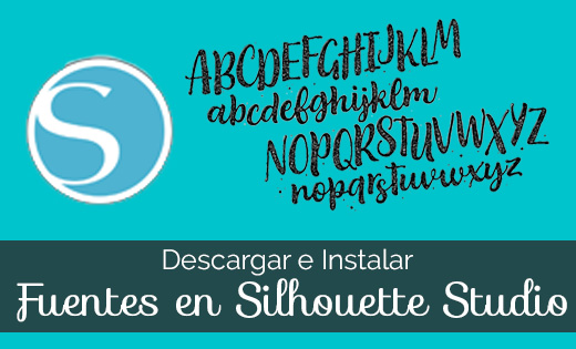 descargar e instalar fuentes silhouette studio