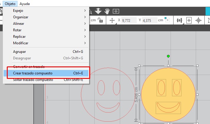 crear trazados compuestos silhouette